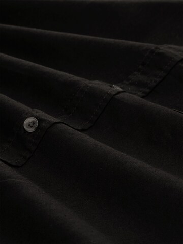 TOM TAILOR DENIM Comfort Fit Hemd in Schwarz