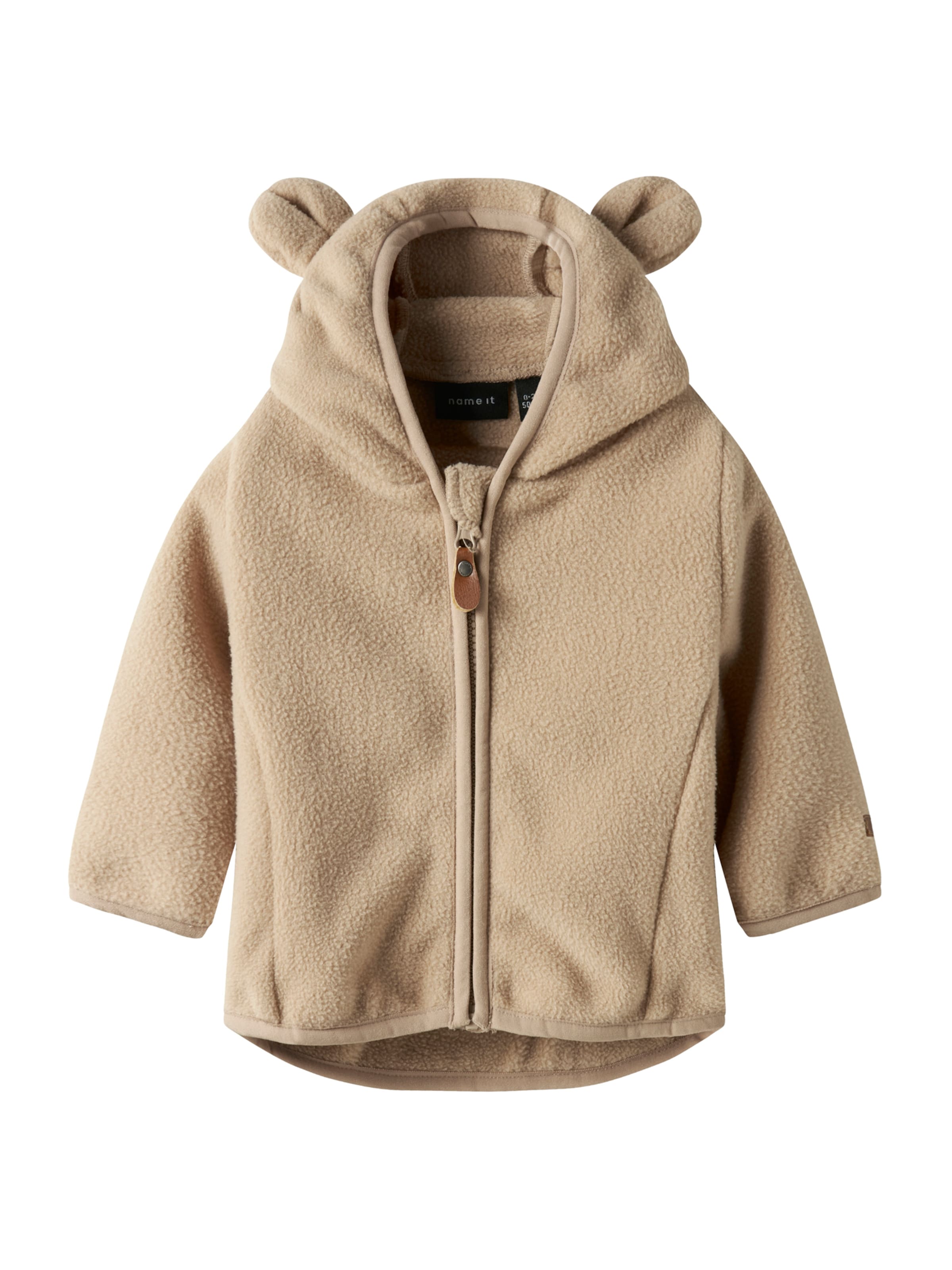 NAME IT Fleecejacke 'NBNMeeko' in Braun: Vorderseite