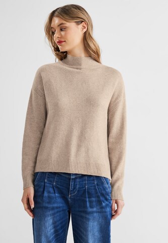 STREET ONE Sweater in Beige: front