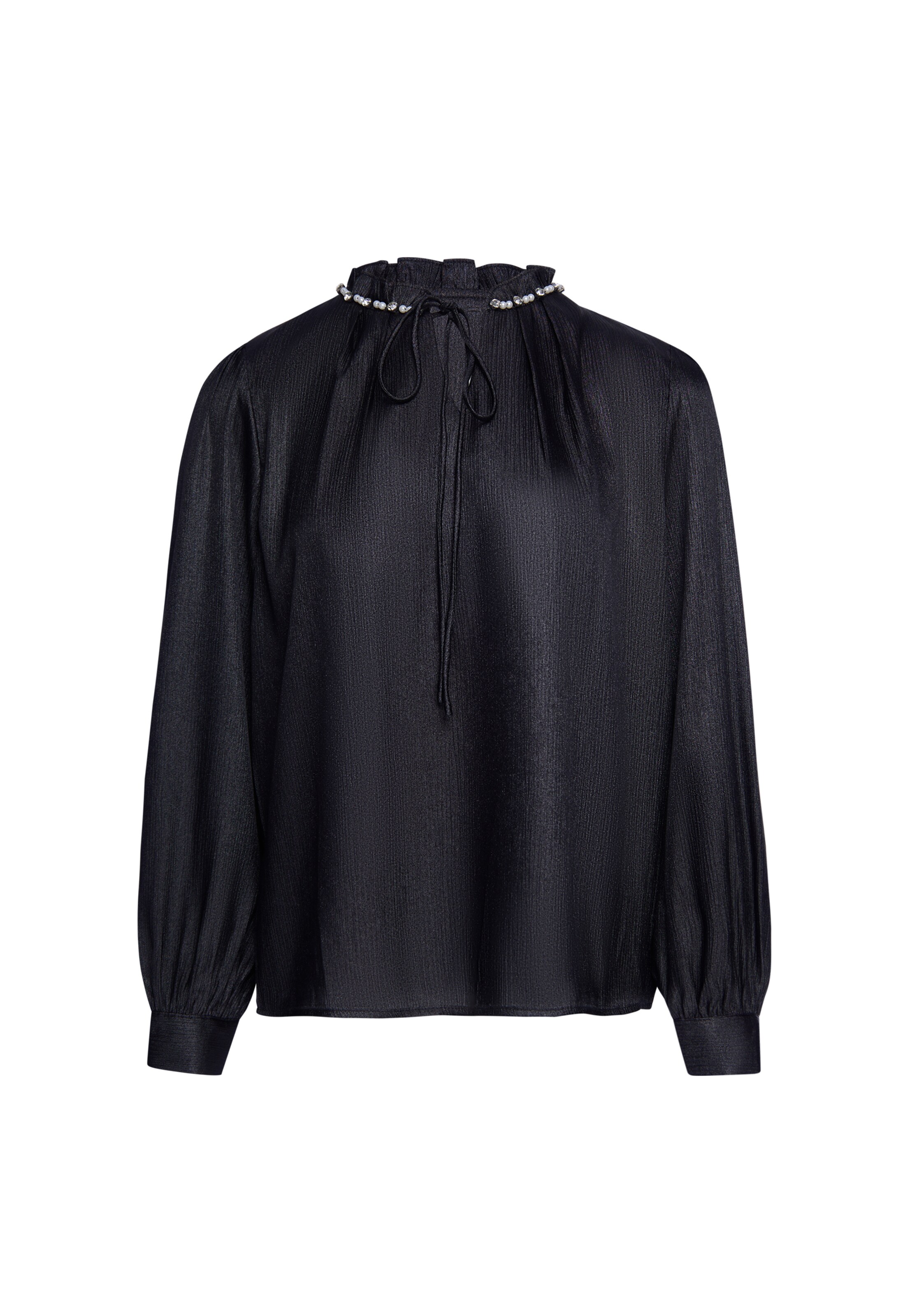 faina Blouse in Zwart: voorkant