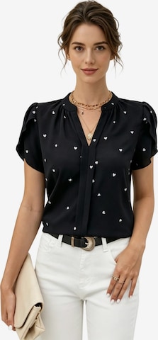 Yesfashion Bluse in Schwarz: Vorderseite