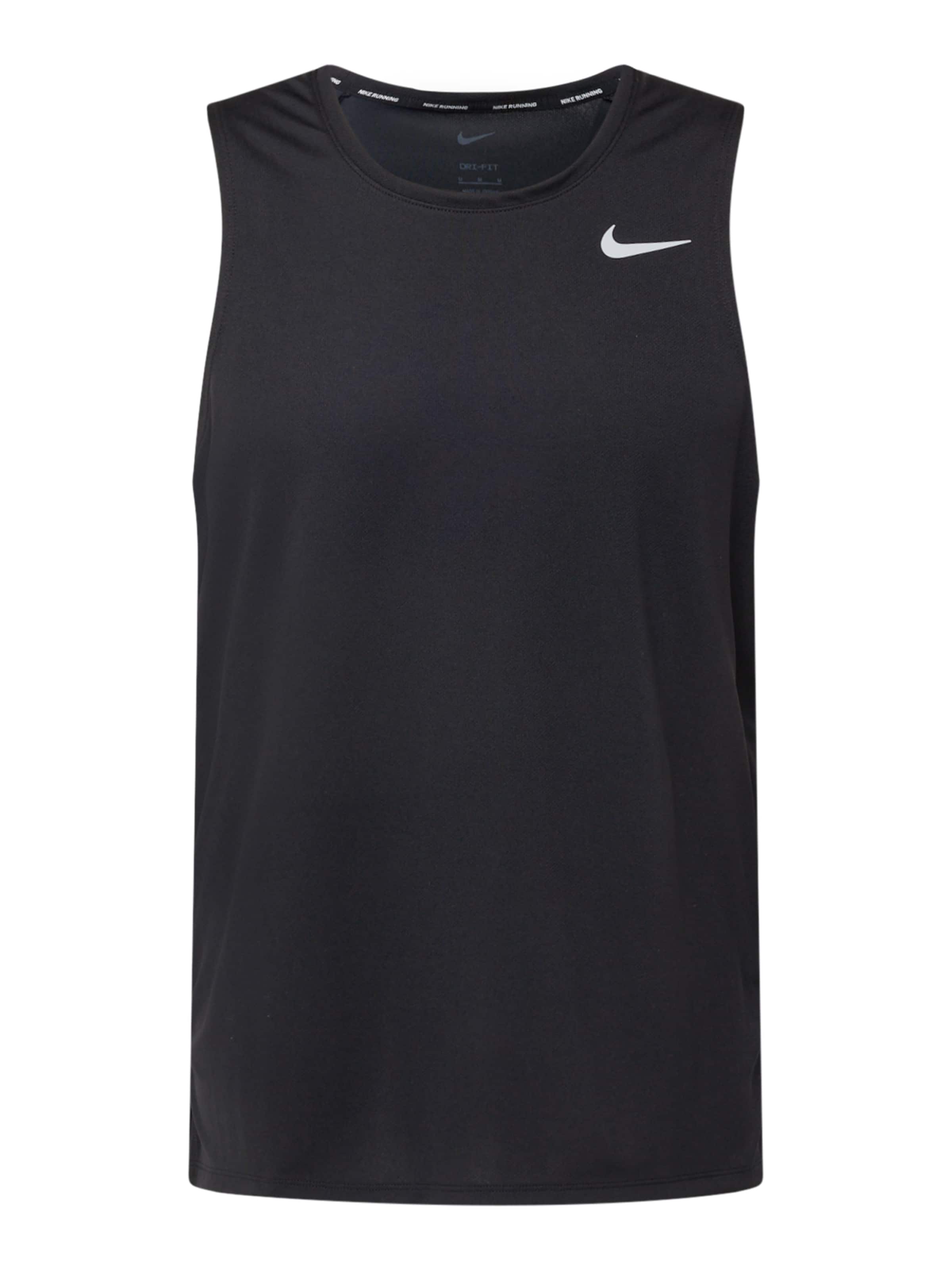 NIKE Functioneel shirt 'Miler' in Zwart: voorkant