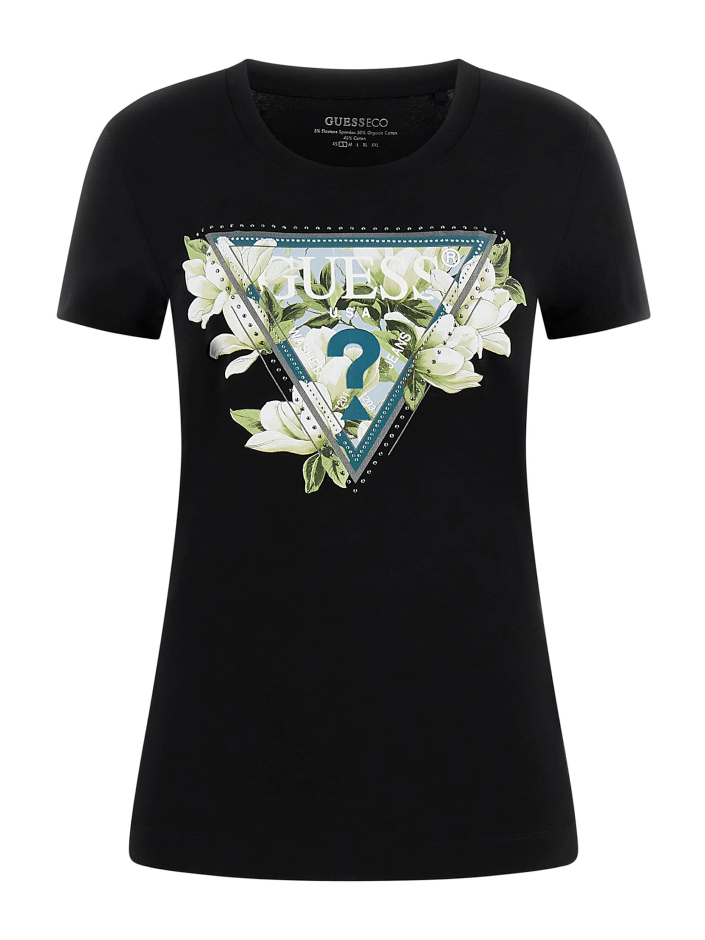 GUESS Μπλουζάκι &#x27;CAMELIA&#x27; σε μαύρο: μπροστά