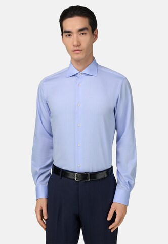 Boggi Milano Slim Fit Skjorte i blå: forside
