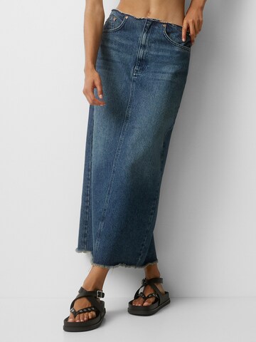 Pull&Bear Rok in Blauw: voorkant