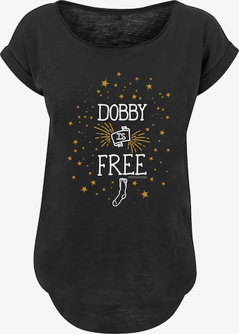 T-shirt 'Harry Potter Dobby Is Free' F4NT4STIC en noir : devant