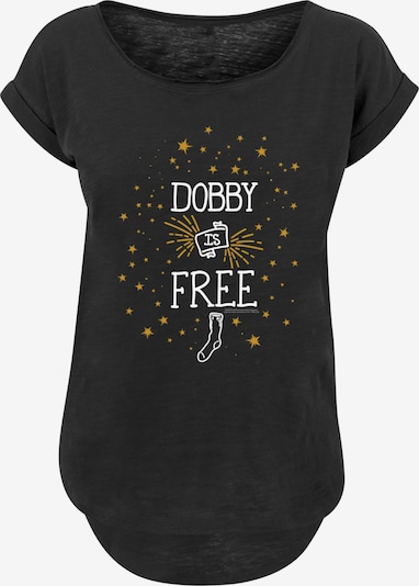 F4NT4STIC T-shirt 'Harry Potter Dobby Is Free' en jaune d'or / noir / blanc, Vue avec produit