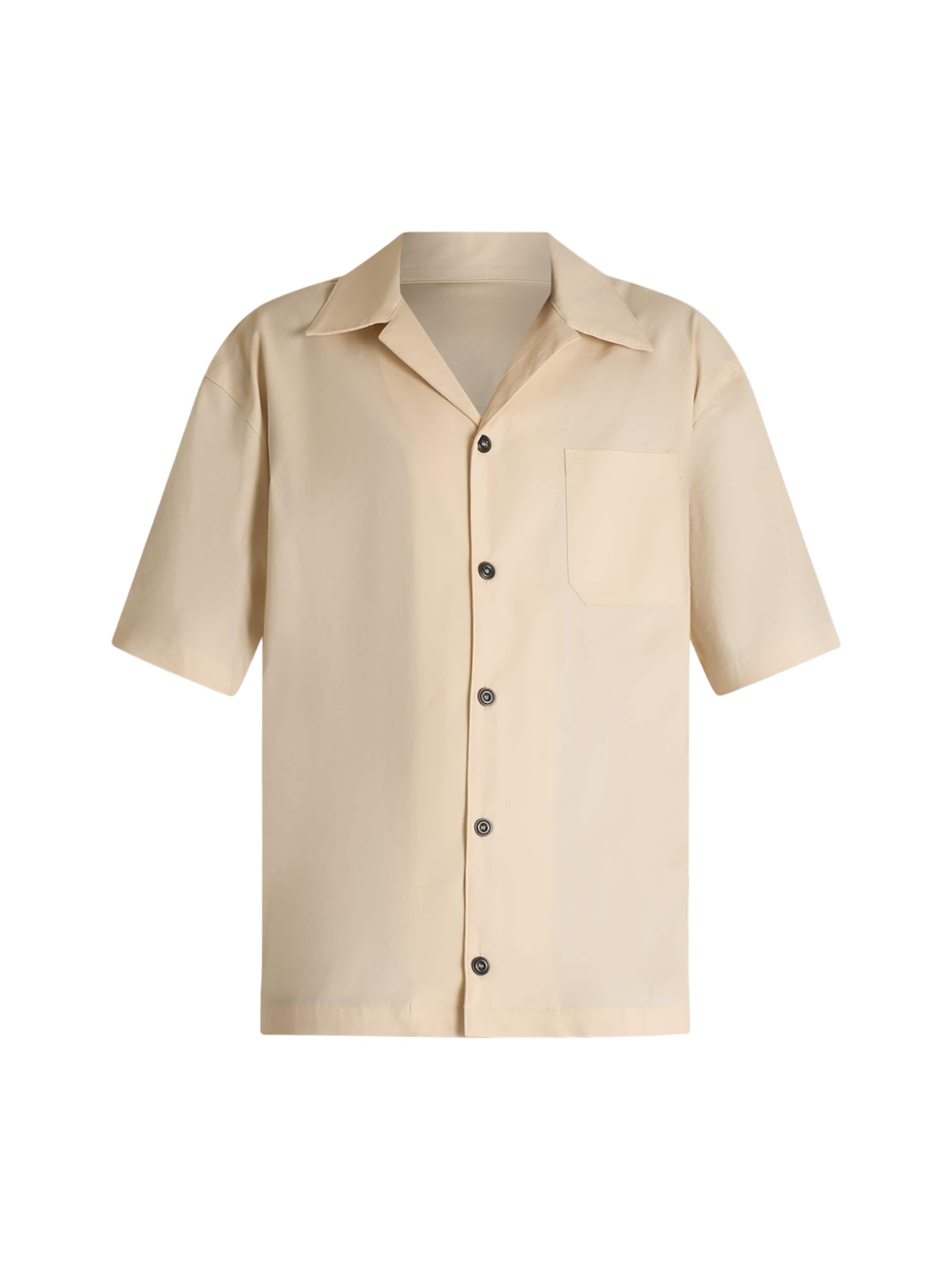Yes London Regular fit Overhemd in Beige: voorkant