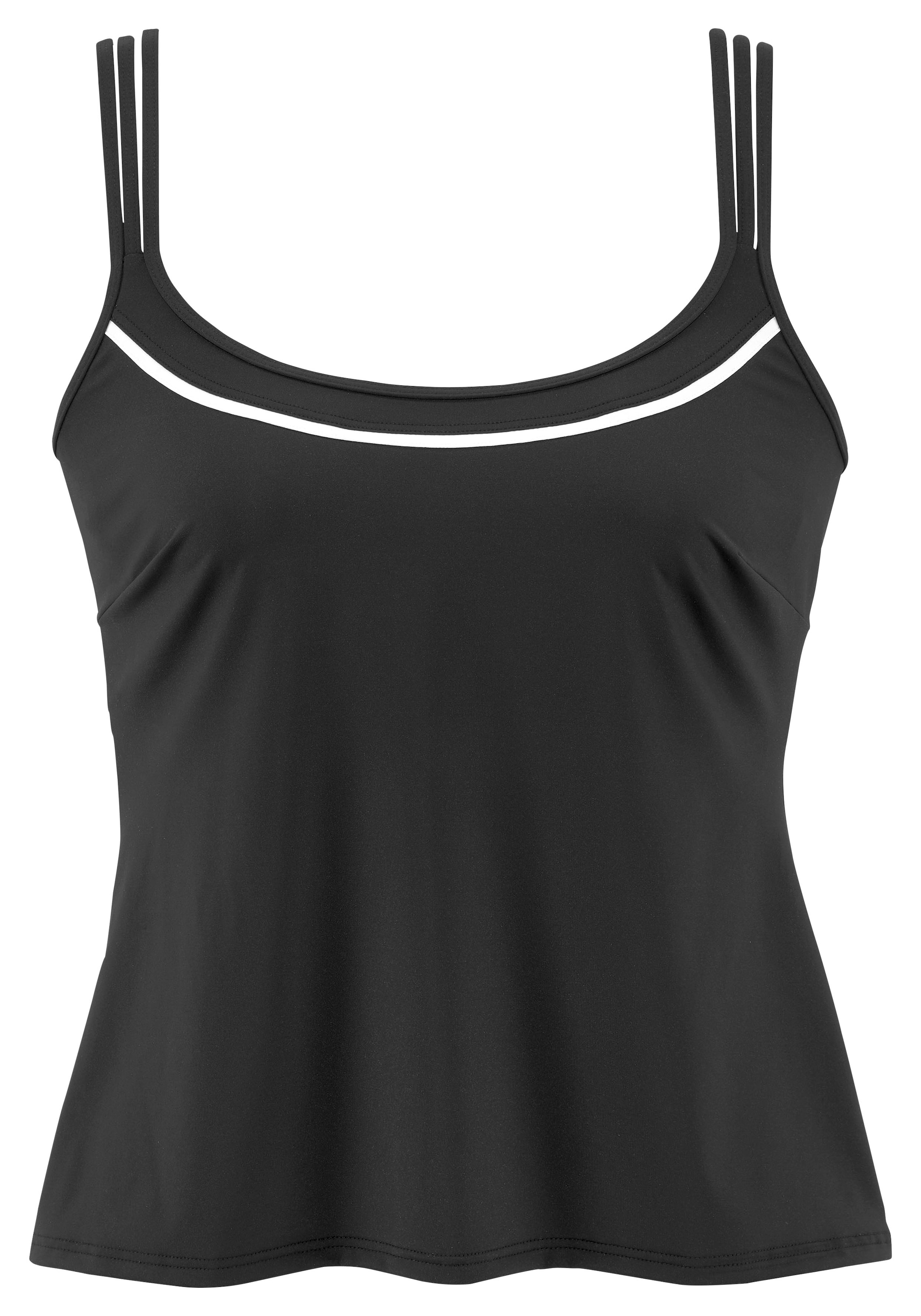 VIVANCE Bustier Tankini-overdel i sort: forside