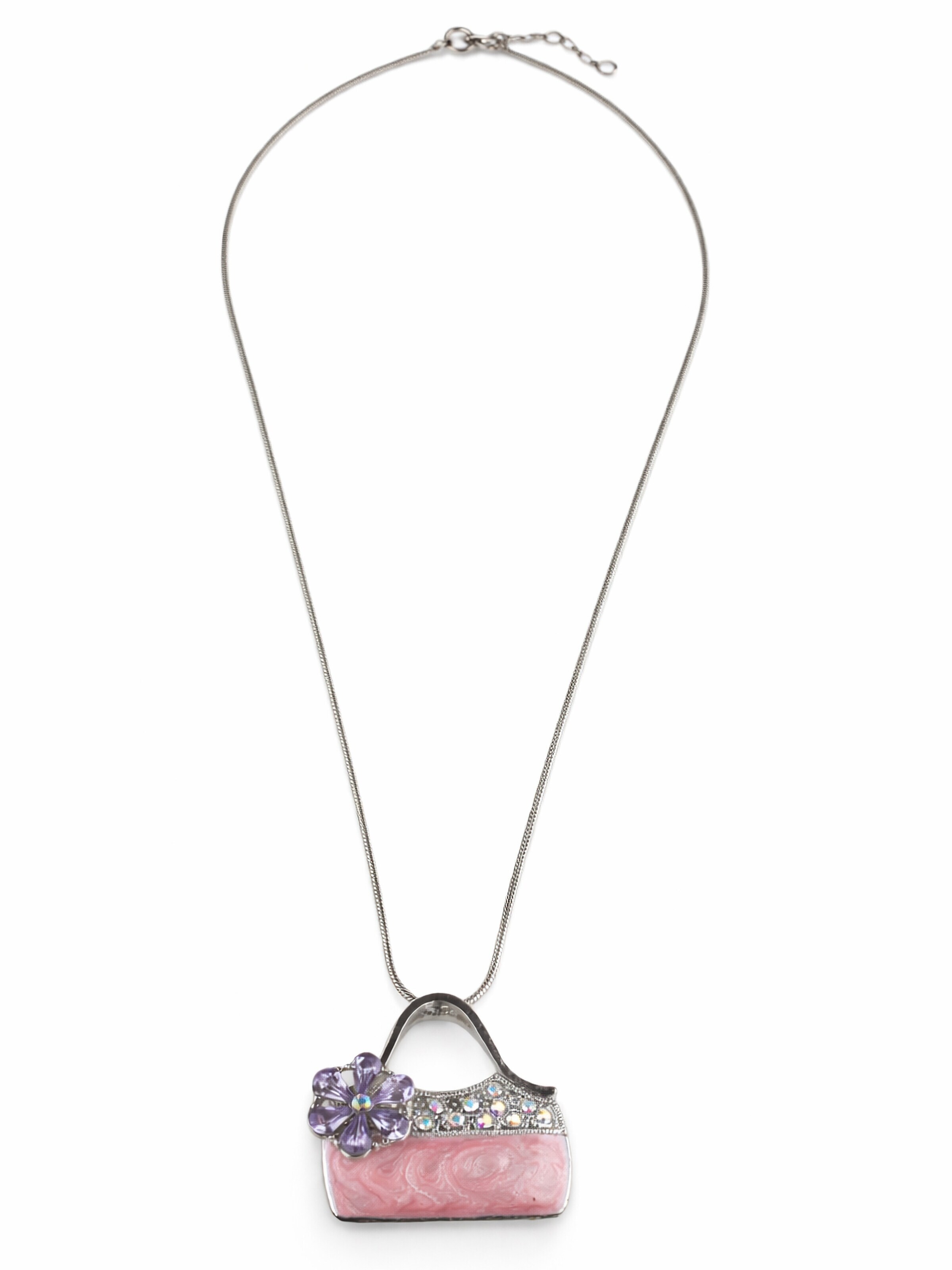COLLEZIONE ALESSANDRO Necklace 'Borsa' in Pink: front