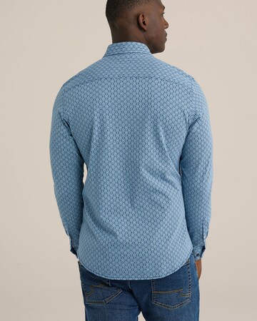 WE Fashion Slim fit Overhemd in Blauw