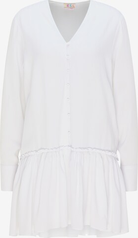 IZIA Shirt Dress in White: front