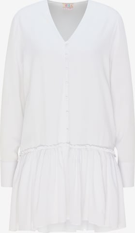 IZIA Shirt Dress in White: front