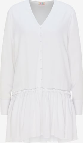 Robe-chemise IZIA en blanc : devant