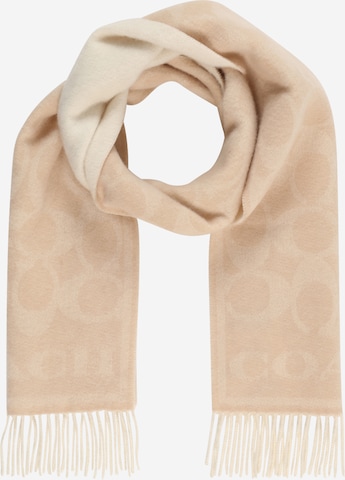 COACH Scarf in Beige: front