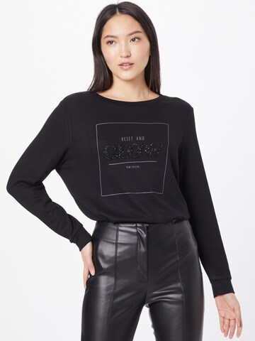 TOM TAILOR Sweatshirt in Black: front