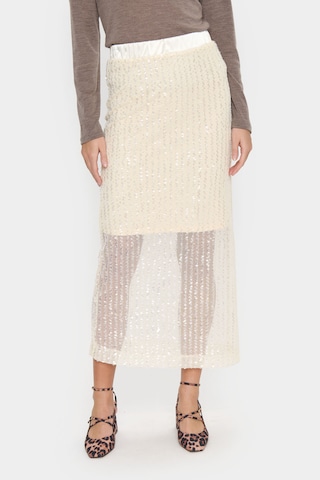 SAINT TROPEZ Rok 'JessaSZ' in Beige: voorkant