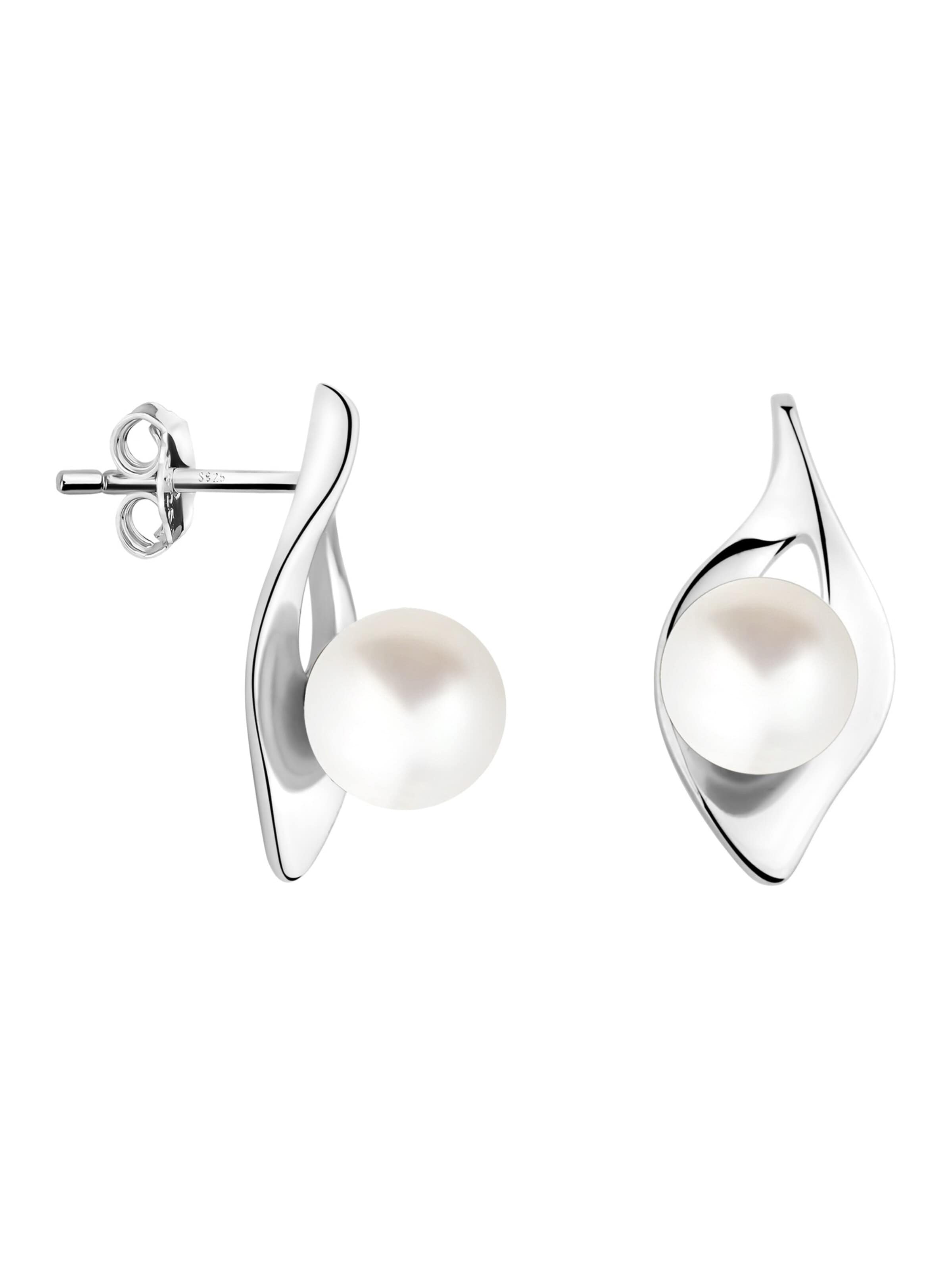 Sofia Milani Earrings 'Pearl' in Silver: front