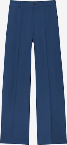 Pull&Bear Trousers with creases in Blue: front