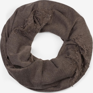 styleBREAKER Schlauchschal 'Loop Schal Destroyed Look' in Braun: Vorderseite