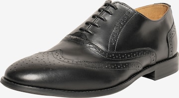 Henry Stevens Lace-Up Shoes 'Wallace FBO' in Black: front