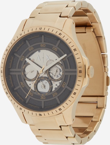 ARMANI EXCHANGE Analoog horloge 'HAMPTON' in Goud: voorkant