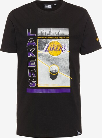 NEW ERA Shirt 'Los Angeles Lakers' in Black: front