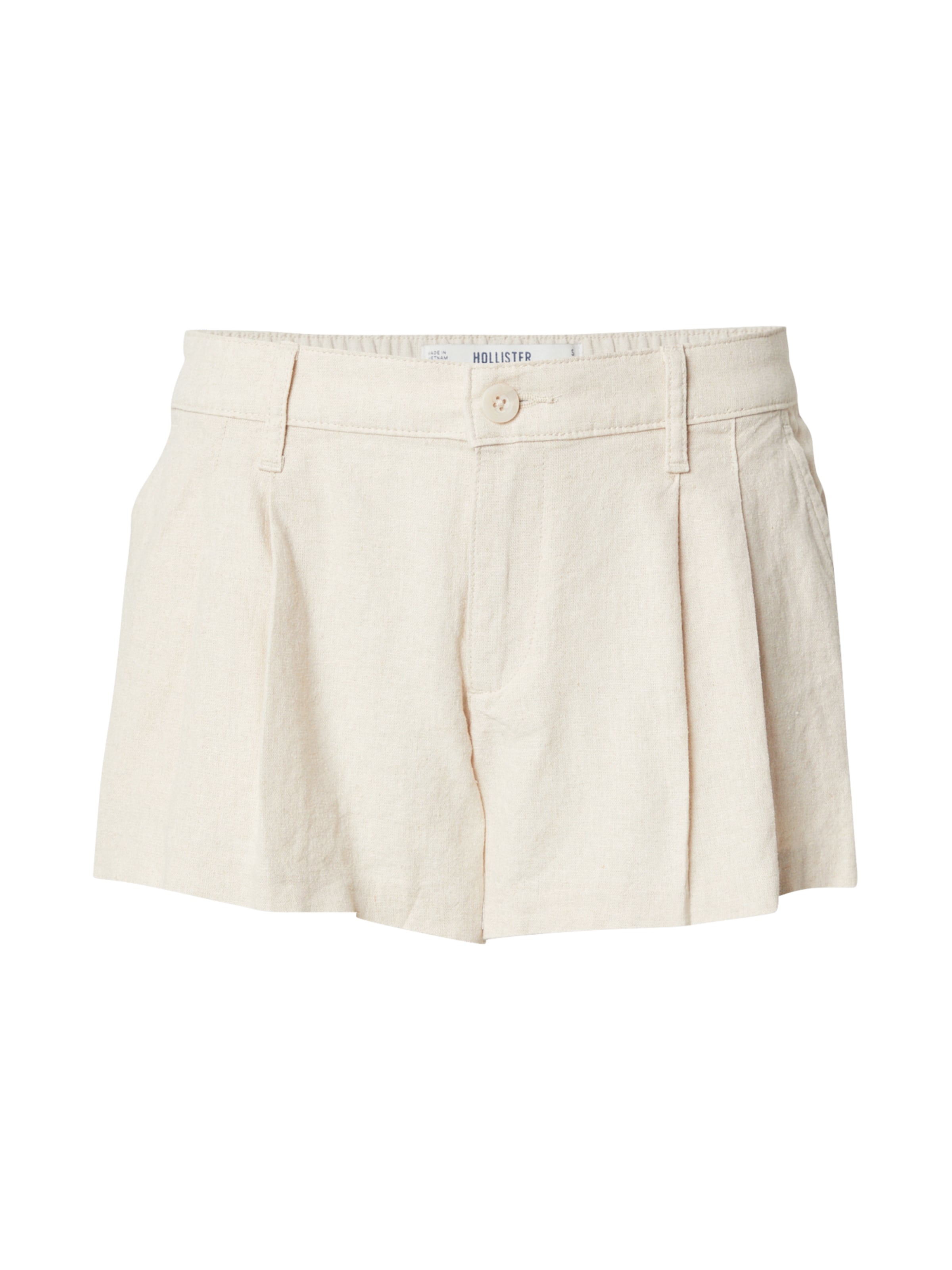 HOLLISTER - Loosefit Calças com pregas 'LIVVY' em cinzento: frente