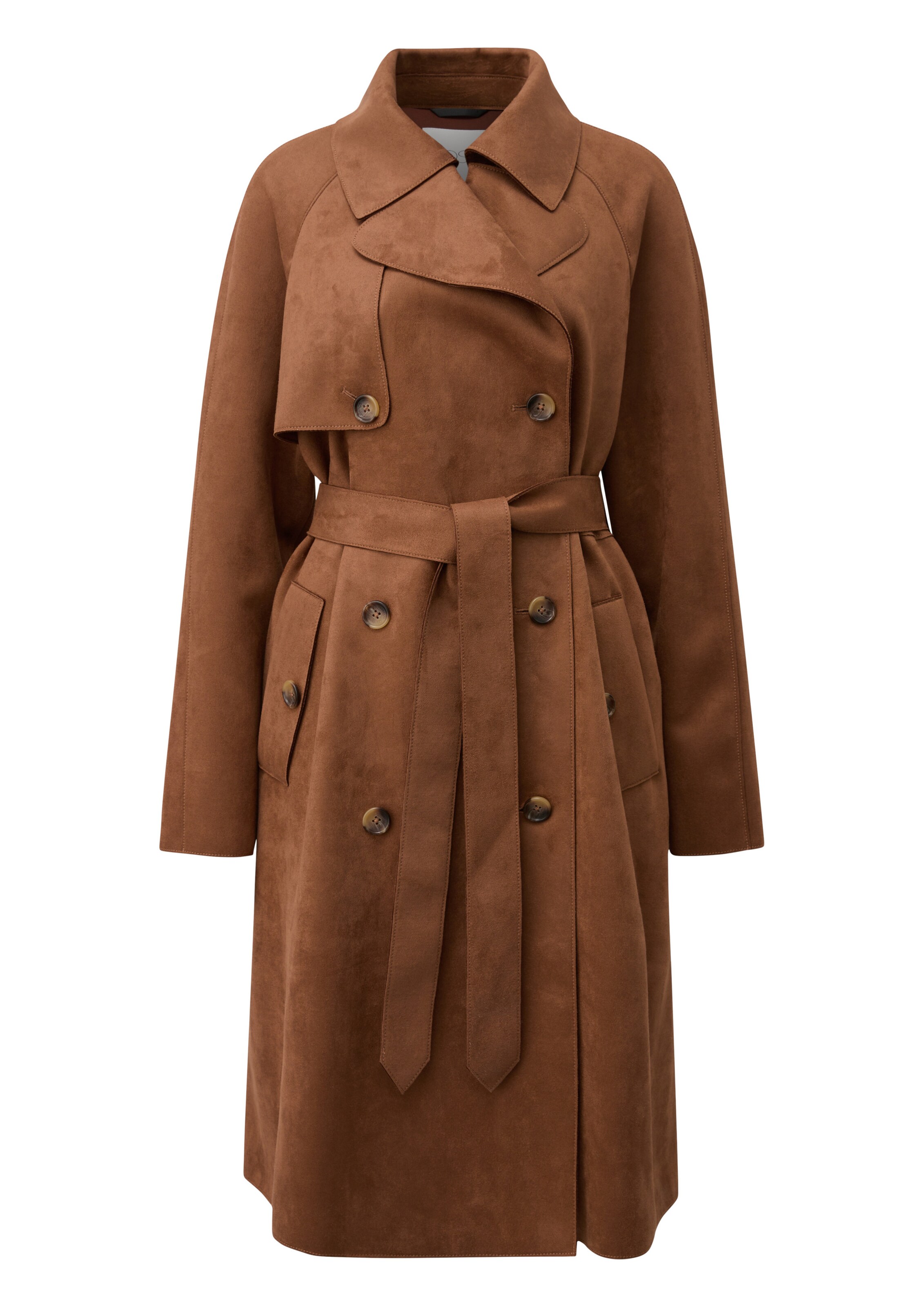 Manteau mi-saison QS en marron : devant