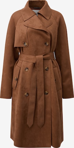 QS Between-seasons coat in Brown: front