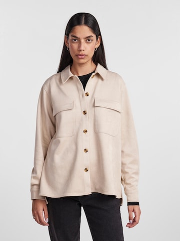 Veste mi-saison PIECES en beige : devant