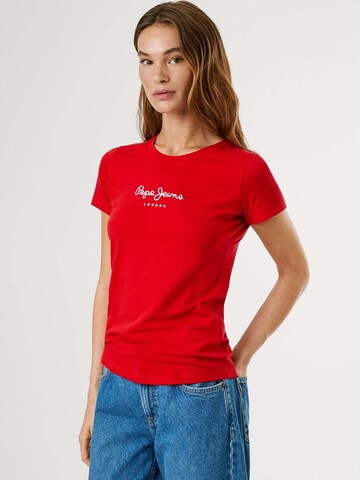 T-shirt 'New Virginia' Pepe Jeans en rouge