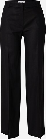 WEEKDAY Regular Pleated Pants 'Cyrus' in Black: front