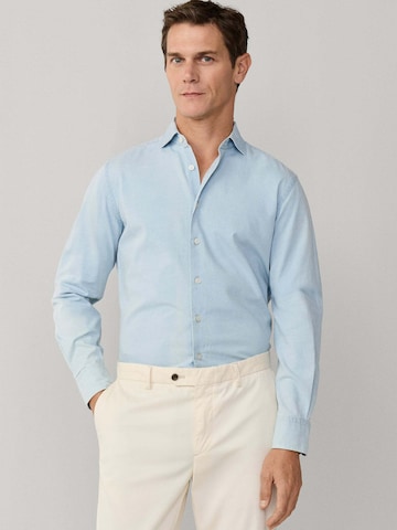 Hackett London Regular fit Overhemd in Blauw: voorkant