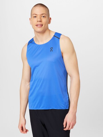 On Performance shirt in Blue: front