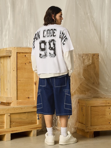 Bershka Baggy Cargo jeans in Blue