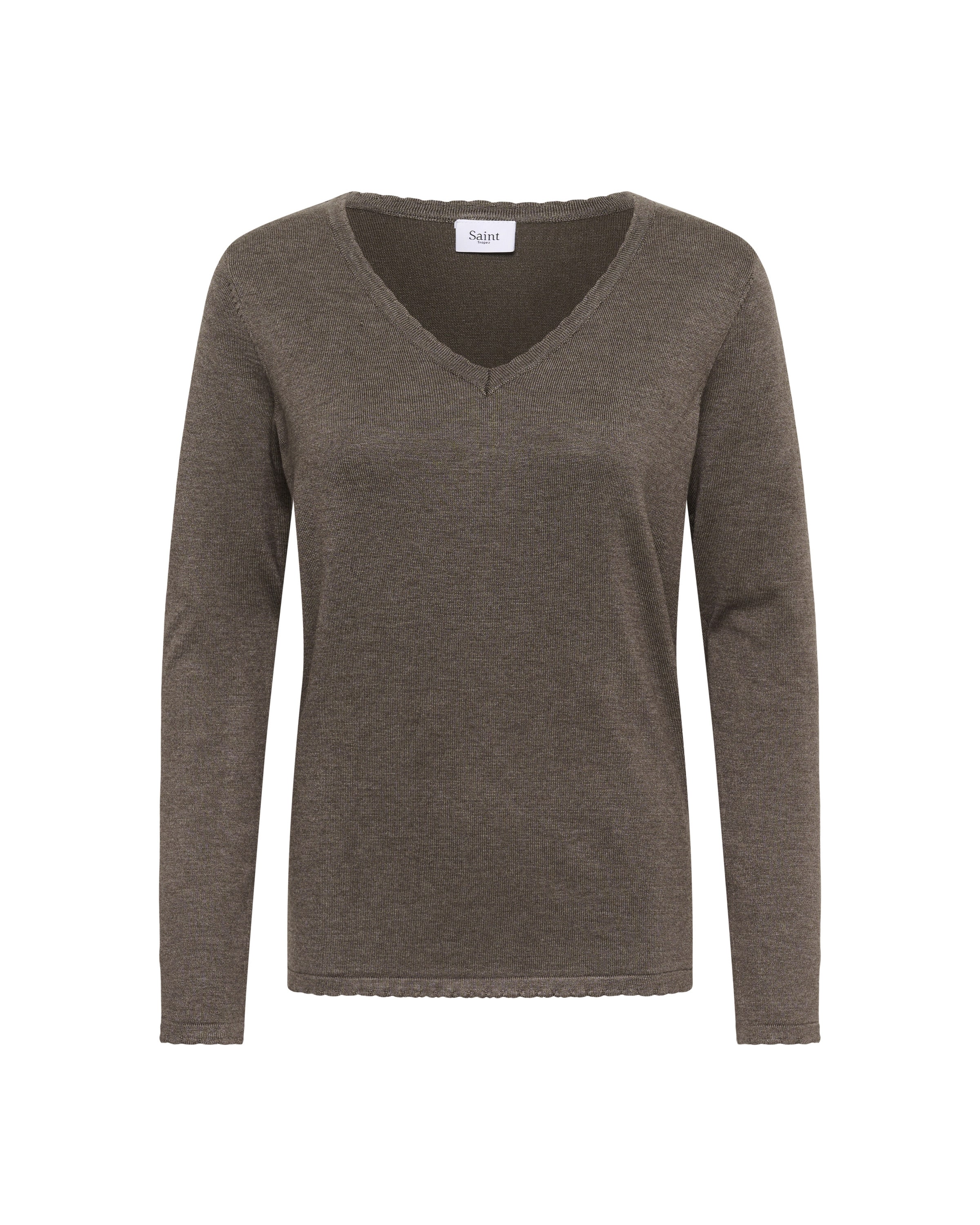 SAINT TROPEZ Sweater 'Mila' in Brown: front