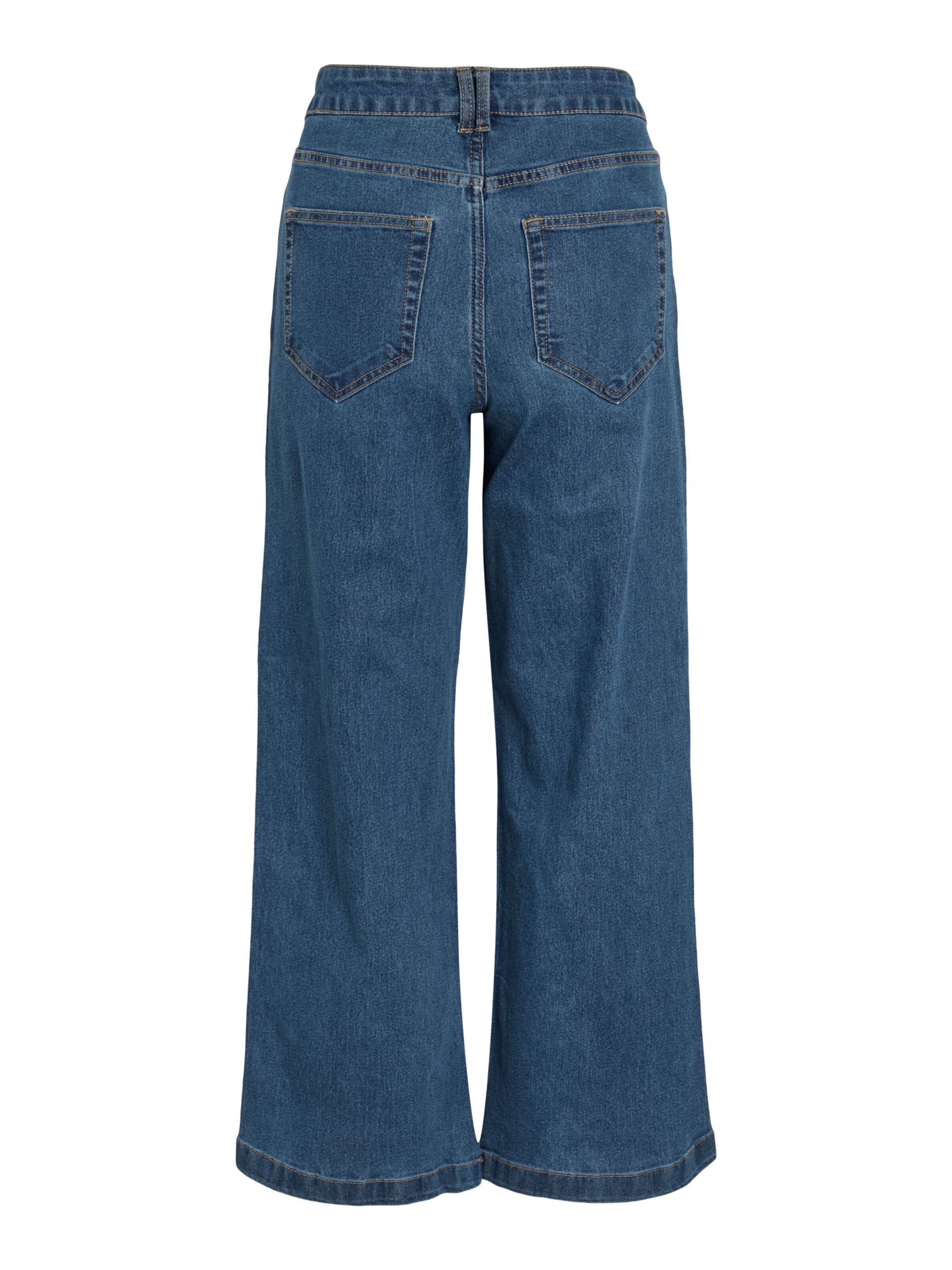 VILA Wide Leg Jeans 'VILotta' i blå