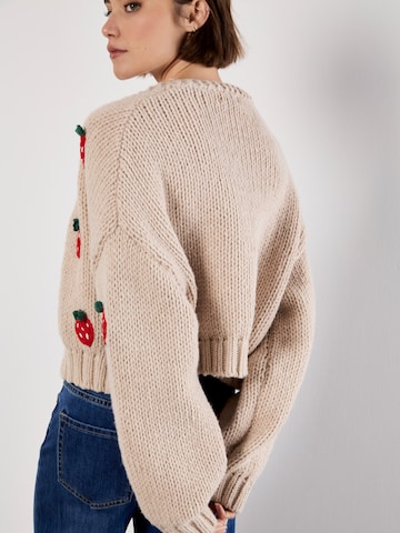 Apricot Knit cardigan ' ' in Grey