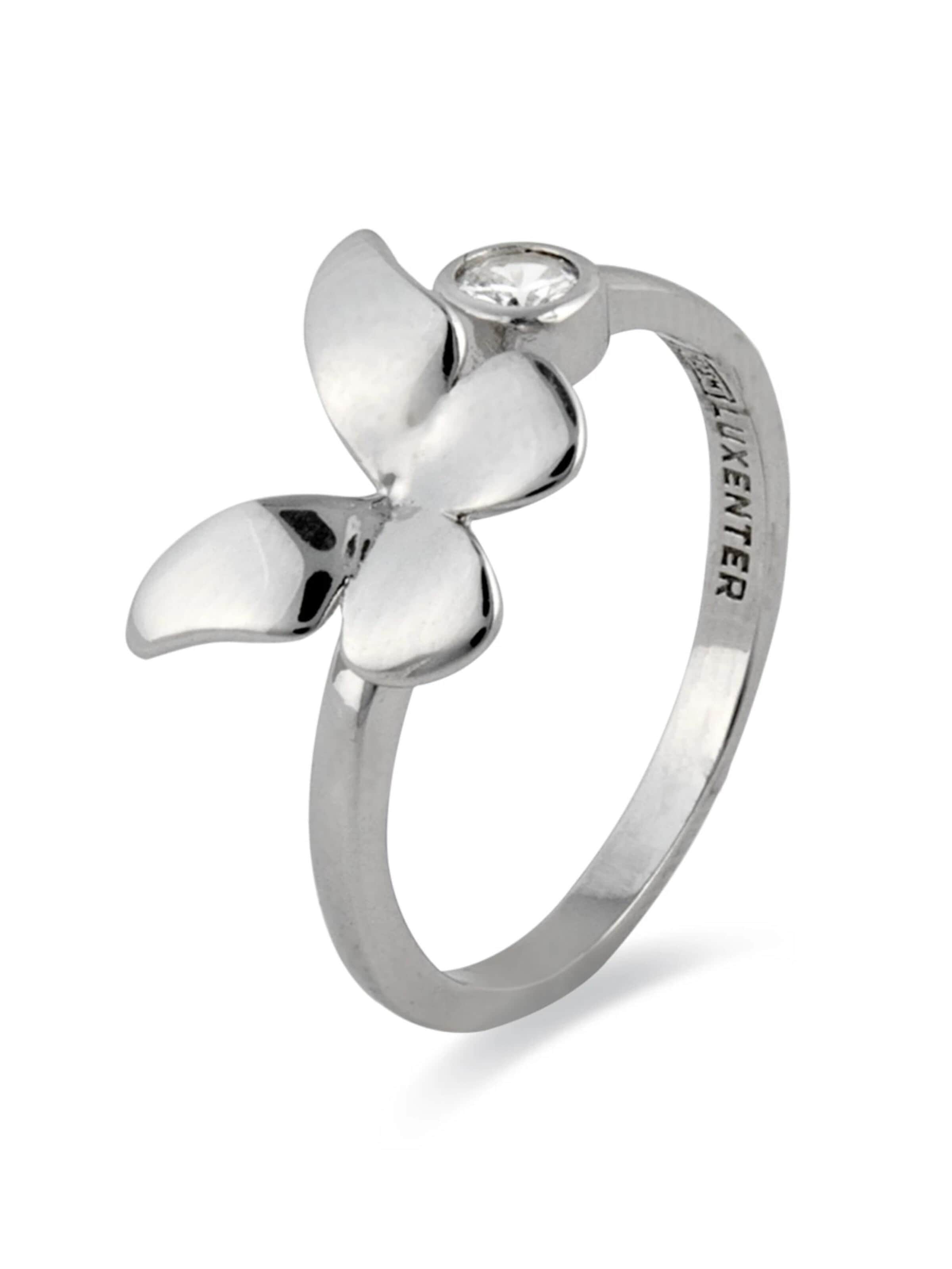 Luxenter Ring 'Azayn' in Zilver: voorkant