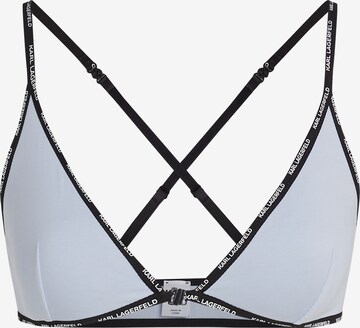 Karl Lagerfeld Triangle Bra in Blue: front