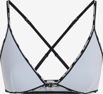 Karl Lagerfeld Triangel BH in Blauw: voorkant