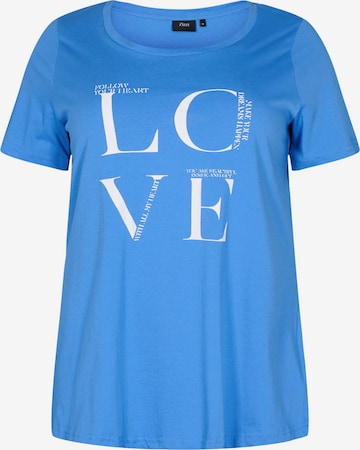 Zizzi Shirt 'VVERA' in Blue: front
