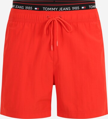 Tommy Jeans Zwemshorts in Rood: voorkant