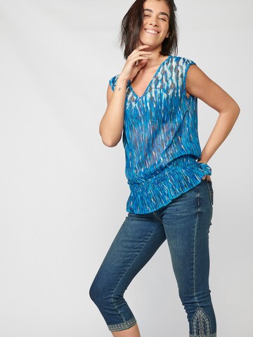 KOROSHI Blouse in Blauw