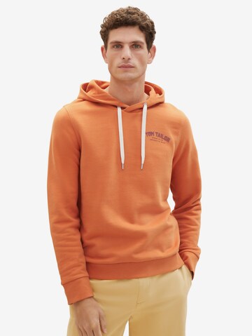 TOM TAILOR Μπλούζα φούτερ σε πορτοκαλί: μπροστά