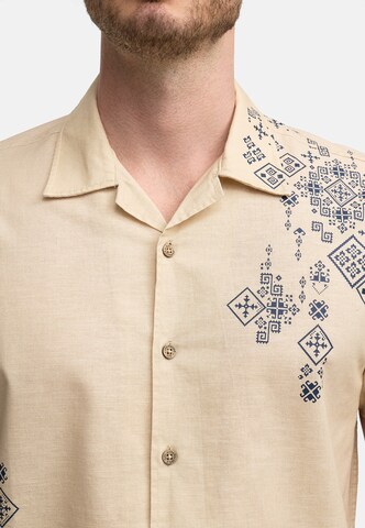 INDICODE JEANS Regular fit Overhemd 'Cotta' in Beige