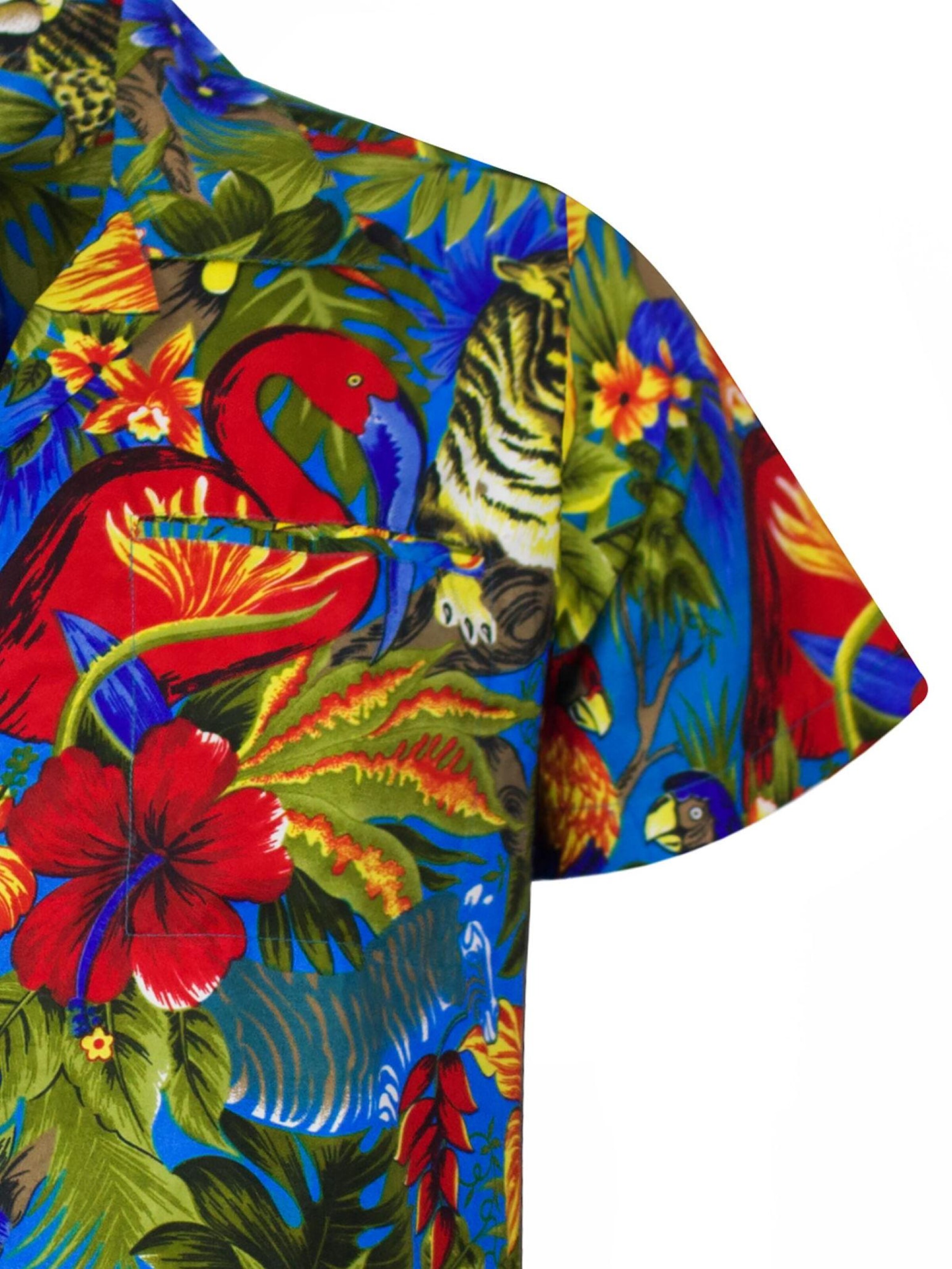 King Kameha Shirt 'Jungle' in Blue