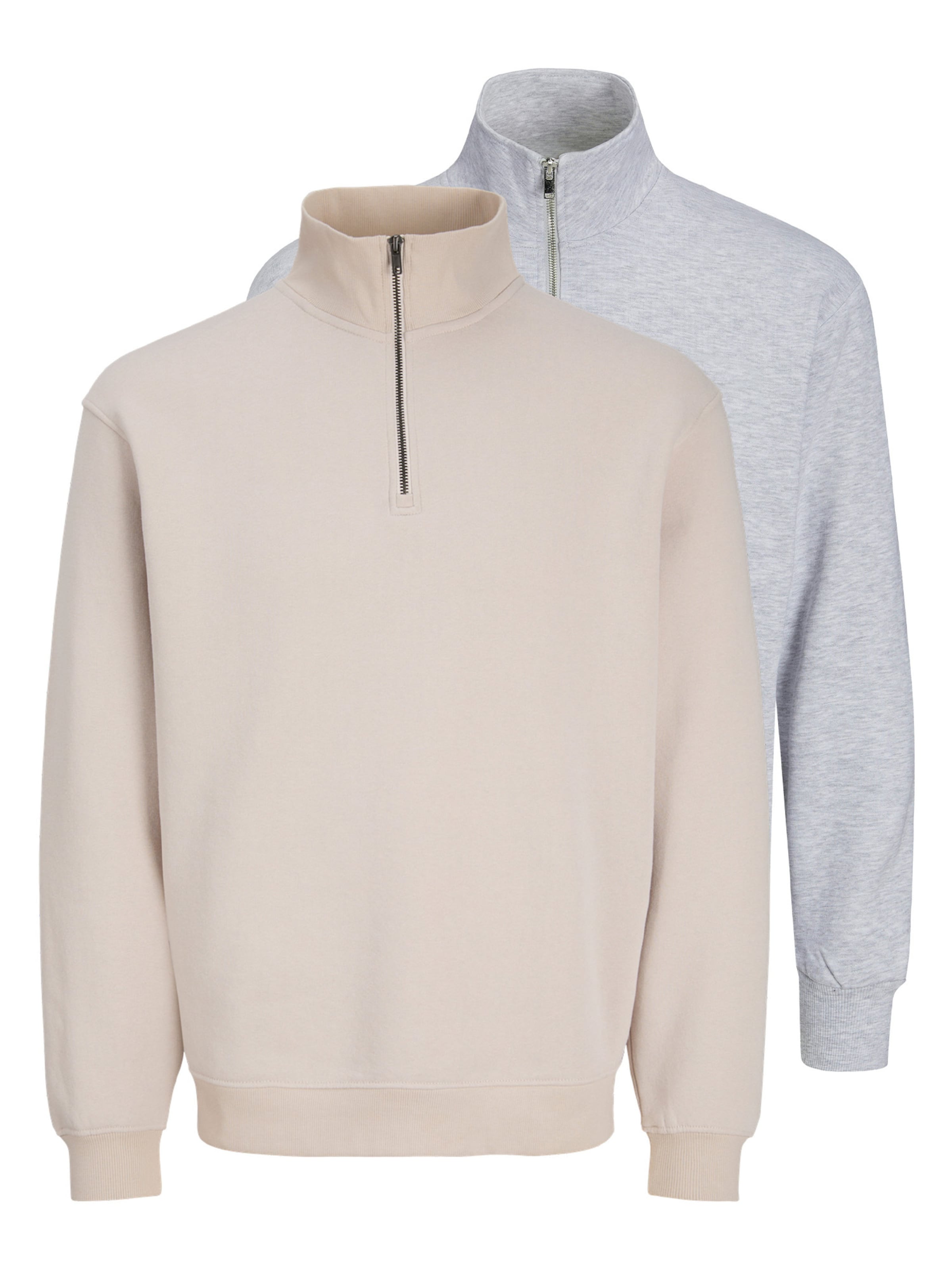 JACK & JONES Sweatshirt 'Bradley' in Zilver: voorkant