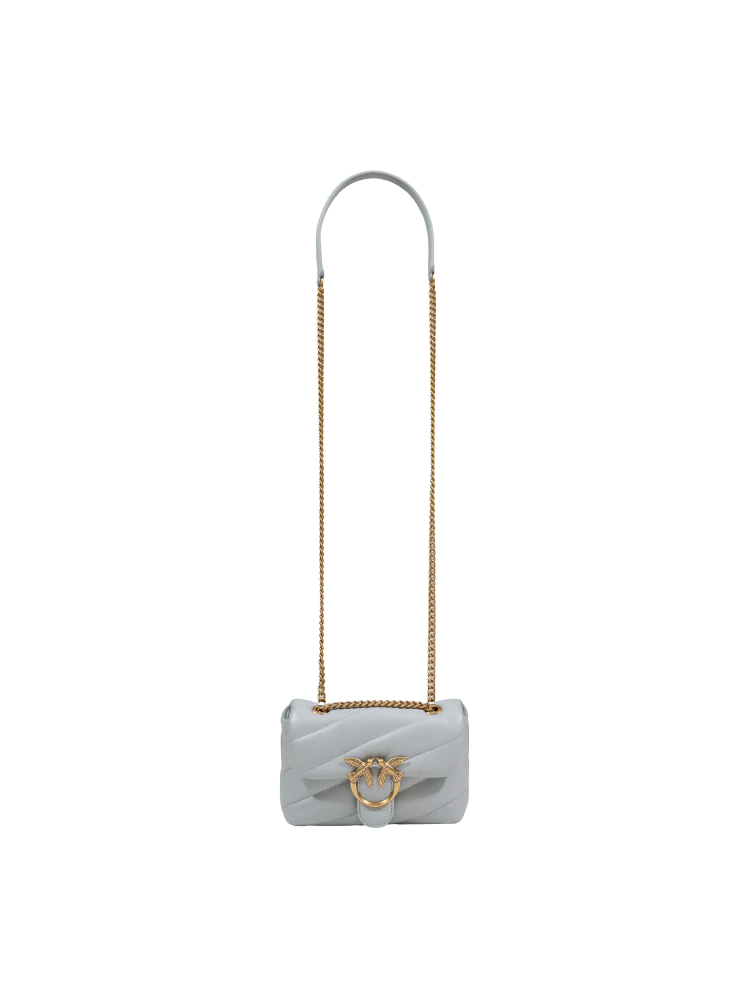 PINKO Skuldertaske 'LOVE PUFF BABY CL SHEEP NAPPA 100040 A0F2' i grå